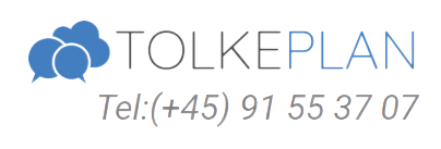 TolkePlan logo med tlf.nr.